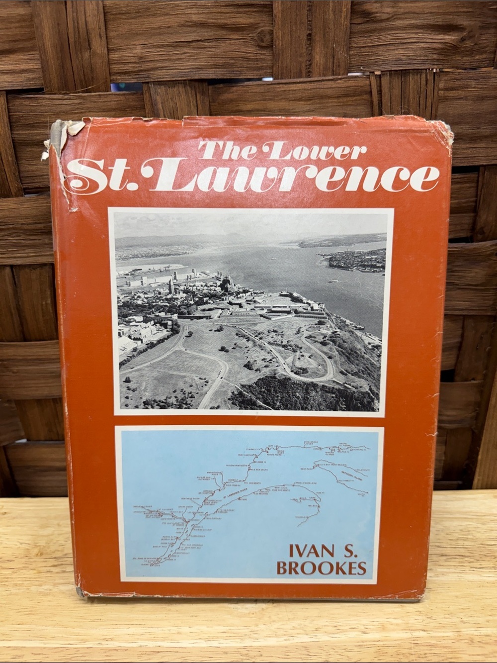 The Lower St. Lawrence by Ivan S. Brookes - Orange Cover Vintage Book